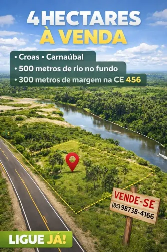 4 hectares na margem da CE 456