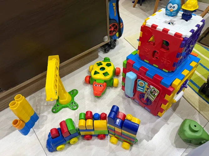 Brinquedos Educativos com Cubos de Atividades - Completos