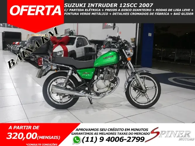 Suzuki Intruder 125cc Pintura Metálica Exclusiva Baixíssima KM