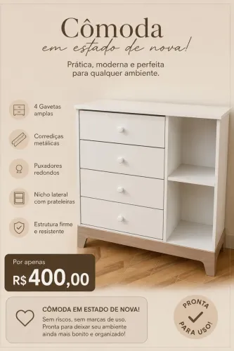 CÔMODA PARA QUARTO INFANTIL