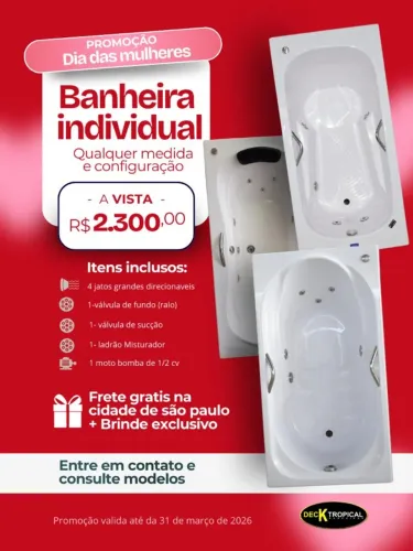 Banheira (Individual) 1 ocupação