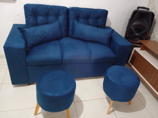 Kit 3 lugares com puffs