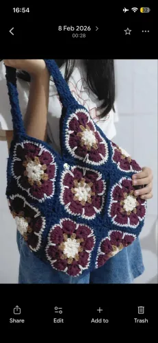 Encomenda de bolsa de crochê
