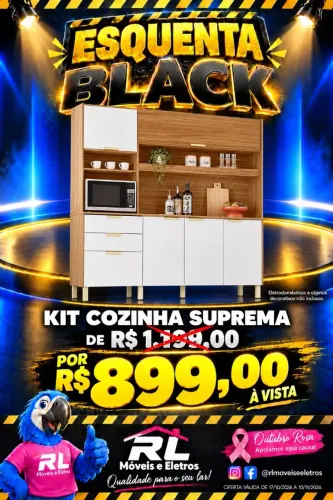 Oferta Black Friday Kit Cozhina Suprema/Entrega É Montagem Disponível Loja RL Moveis