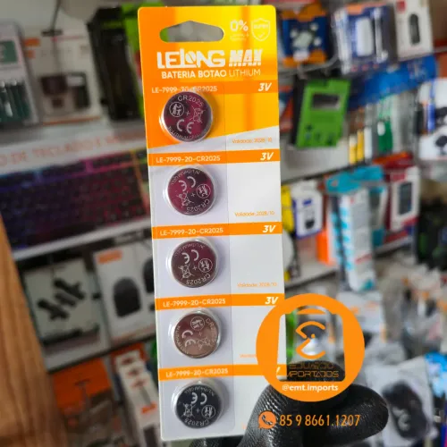 Bateria de Lithium, Lítio CR2025 3v para equipamentos eletrônicos, PC etc (unidade) 