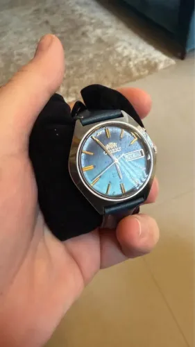 Relogio vintage orient azul