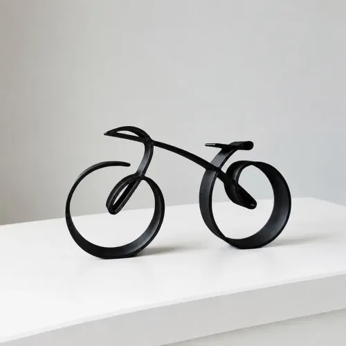 Escultura Decorativa Bicicleta Minimalista Criativo Quarto Sala Escritório presente