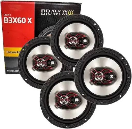 BRAVOX KIT COM 4 AUTO FALANTE 6 POLEGADAS SOM LIMPINHO E TEM GRAVE E VOZ LIMPINHO  NO ALTO
