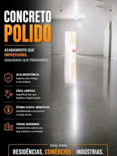 PISO EM CONCRETO POLIDO 