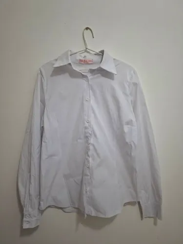 Camisa social feminina branca tamanho M