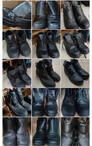Botas cuturnos PI de couro bico de ferro aço 35 reais