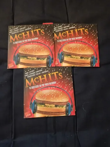 Lote Com 3 CDs McHits McDonald's - Pop Rock Nacional (Anos 2000)