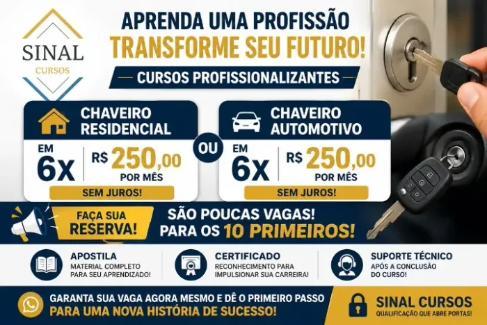 Curso de formação de chaveiro