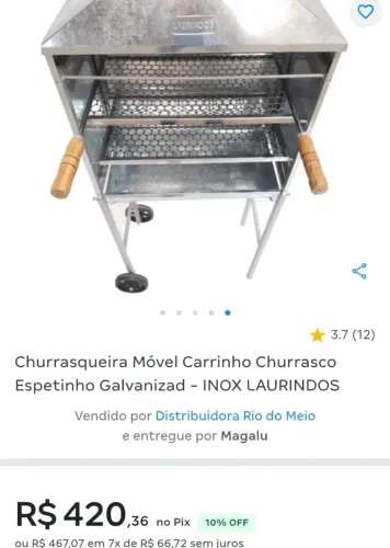 CHURRASQUEIRA NOVA, NUNCA USADA