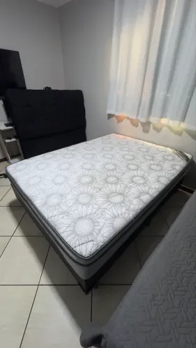 Cama box casal Ortobom e cabeceira