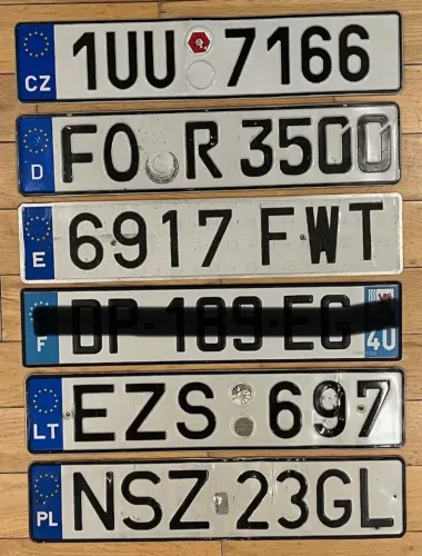 Placa de carro original veículos Européias para coleção - carros, veículo, Europa