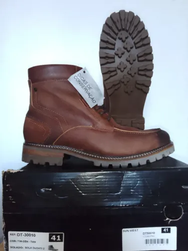 Bota Coturno Masculina Londres Centuria - Café 41