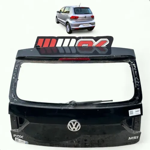 Tampa Traseira Volkswagen Fox 2015 2016 2017 2018 2019 2020 Preta
