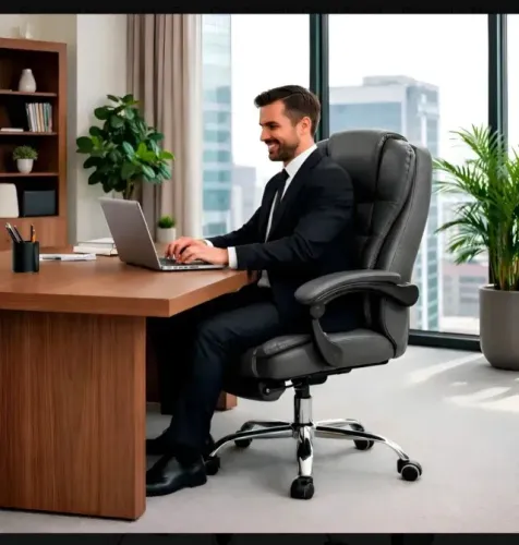 Cadeira De Escritório Presidente Ergonômica Com Massagem (Usado)