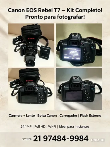 Conjunto fotográfico Canon completo