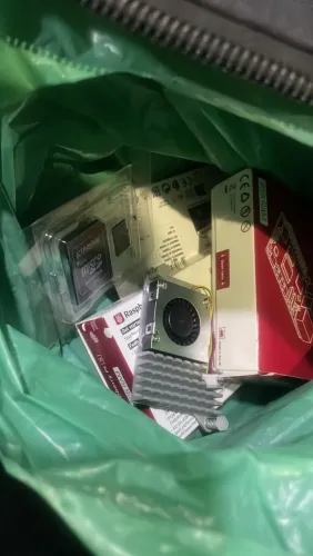 Kit raspberry pi 5 cartão e dissipador
