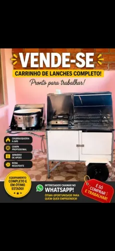 Carrinho de Hot Dog, Hambúrguer, churrasquinho, pastel, e etc..zap *21