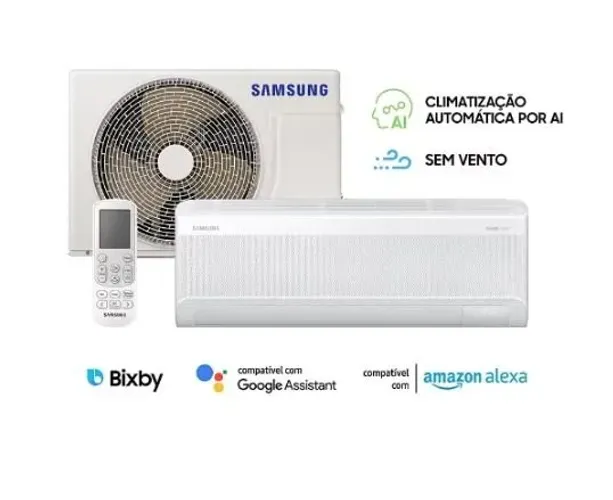 Ar-condicionado Split Inverter 9000 Btus Samsung Windfree Ai Wi-fi High Wall Só Frio NOVO 