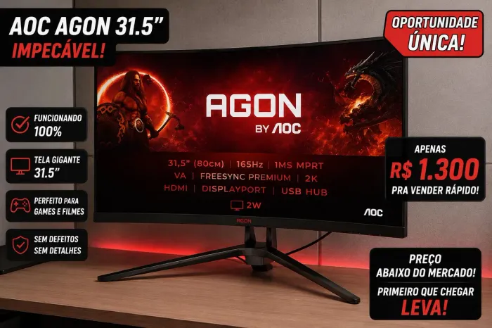 Monitor gamer aoc agon 31.5 "