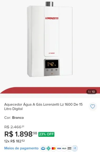 Aquecedor novo