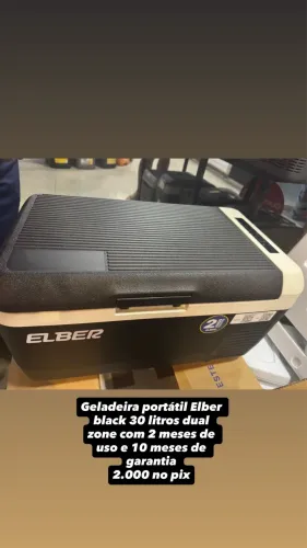 Geladeira portátil Elber black 30 litros dual zone com 2 meses de uso 2.000 no pix