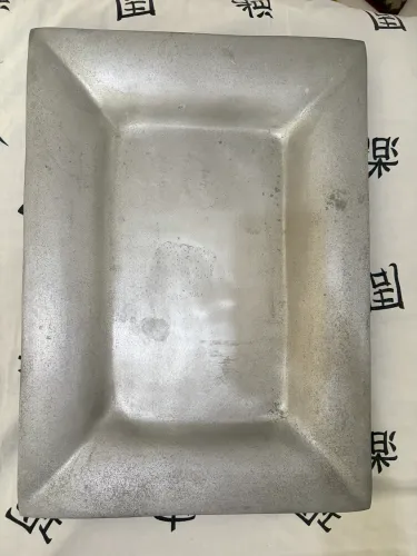 Bandeja de alumínio aço escovado 50x35