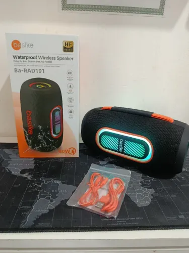 Caixa de som Basike 60W via bluetooth com led / MEGA PROMOÇÃO