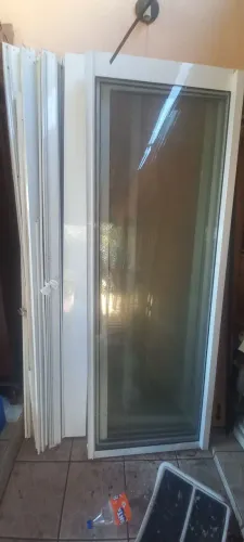 PORTAS DE VIDRO DE CORRER 2.15X1.50 COMPLETAS
