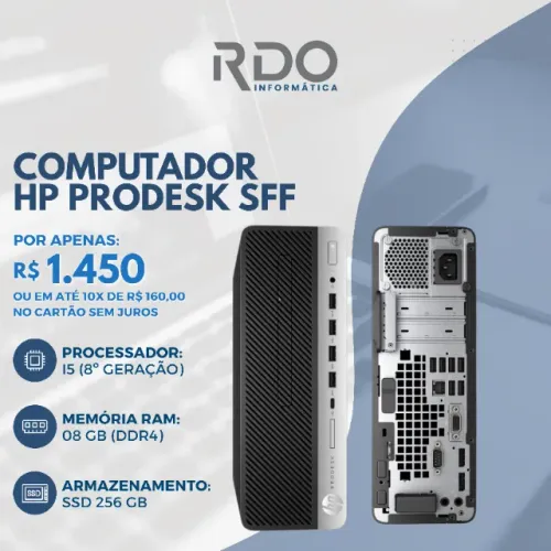 Computador HP ProDesk SFF i5 8GB RAM SSD 256GB - Pc Potente pata trabalho!