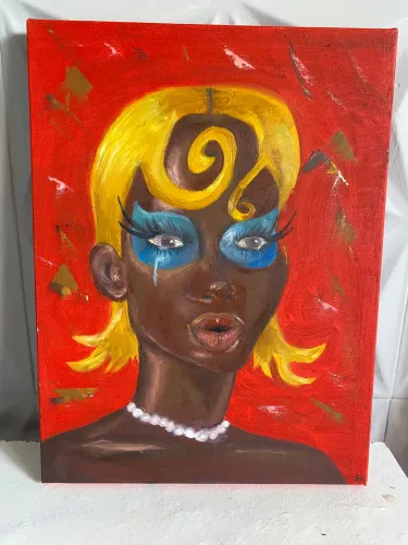 Quadro pintura tinta a óleo ?Maria?