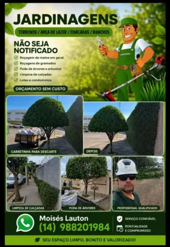 Roçagem, Podâ, limpeza de terrenos