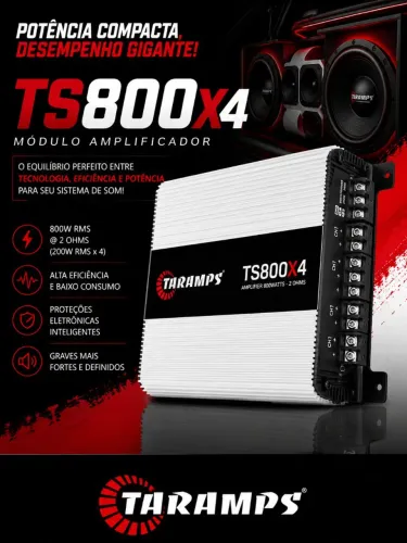 ? TARAMPS TS 800X4 2 OHMS - 800W RMS ?