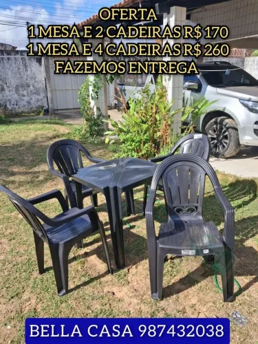 CONJUNTO DE MESA E CADEIRA NT62XN