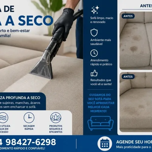 Limpeza de sofá 