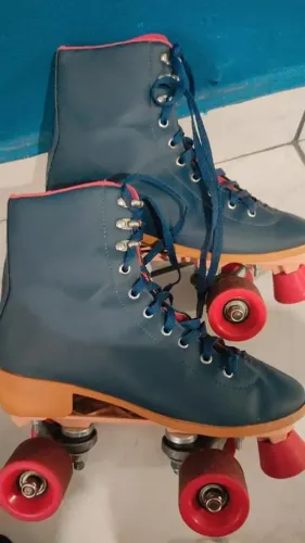 Patins Oxer retrô Azul e Rosa