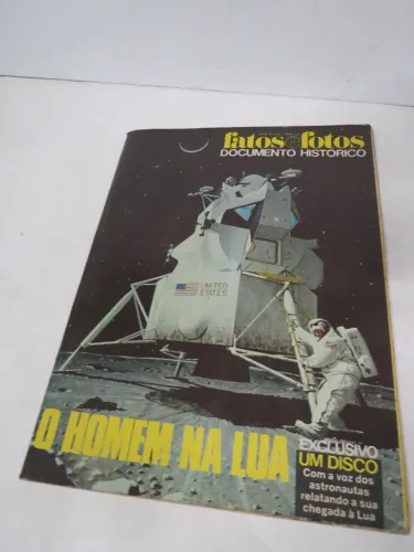 revista antiga fotos e fatos 1969 homem na lua