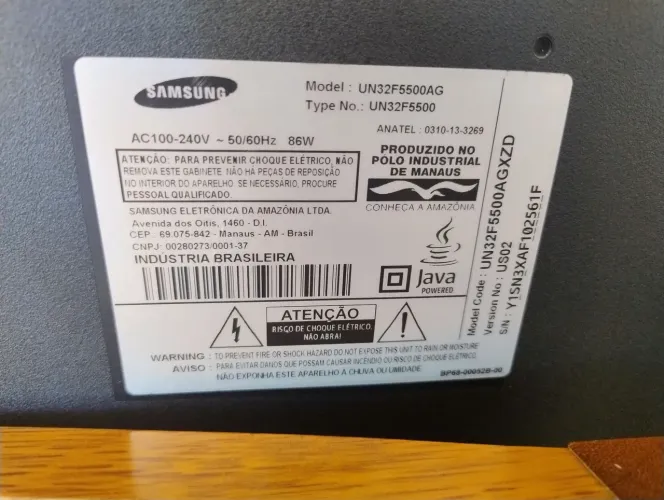 TV 32 POLEGADAS UN32F5500AG - SAMSUNG