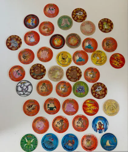 Lote 42 Tazos Pokémon Jo-Kén Elma Chips Anos 90 Original