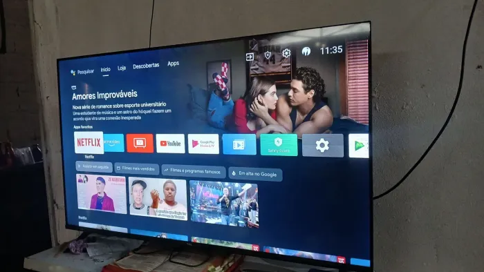  smart tv43 TCL rs 700 aceito cartão de crédito 