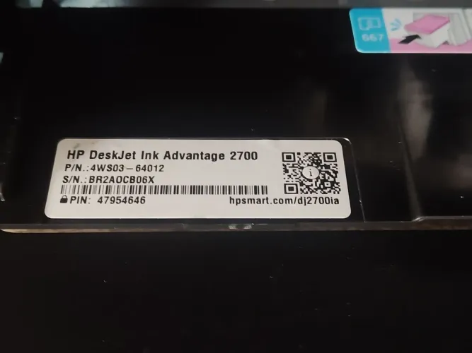 Hp 2700 WI-FI funcionando perfeitamente SEM CARTUCHO