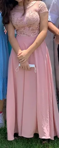 Vestido de Festa longo rosa (usado)