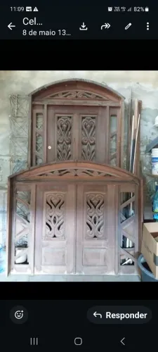 Vd porta e janela de madeira massaranduba nova