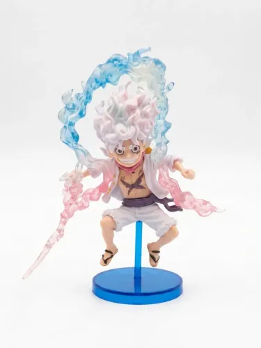 Mini Action Figure Luffy Gear 5 One Piece Efeito Raios Aura - Pronta Entrega