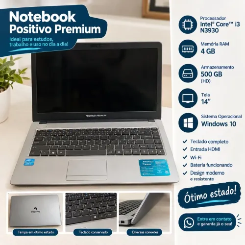 Notebook Positivo Premium à Venda - Ideal para Estudos e Trabalho!