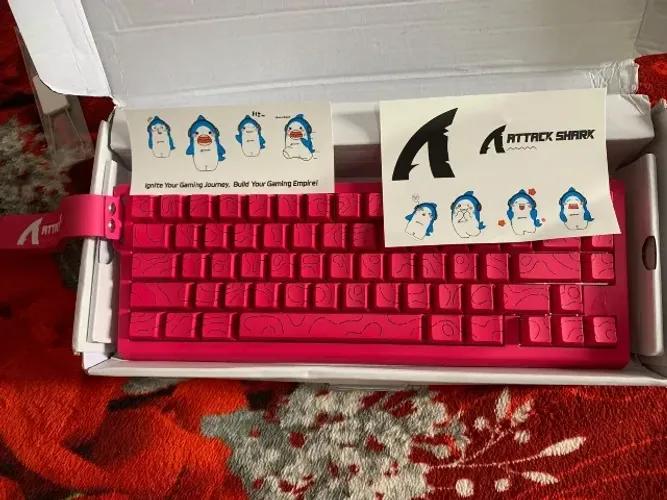 Teclado Magnético Attack Shark X68 He Full Rgb Preto Rosa-chiclete Inglês Internacional